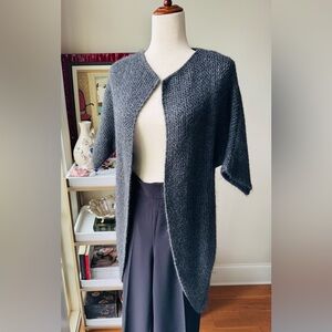 SPERICO made in Italy Elegant Dark Gray Women's Poncho